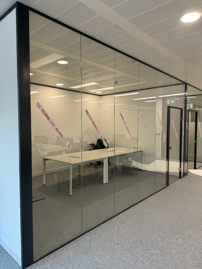 Hexagonal privacy film on glass South Yorkshire