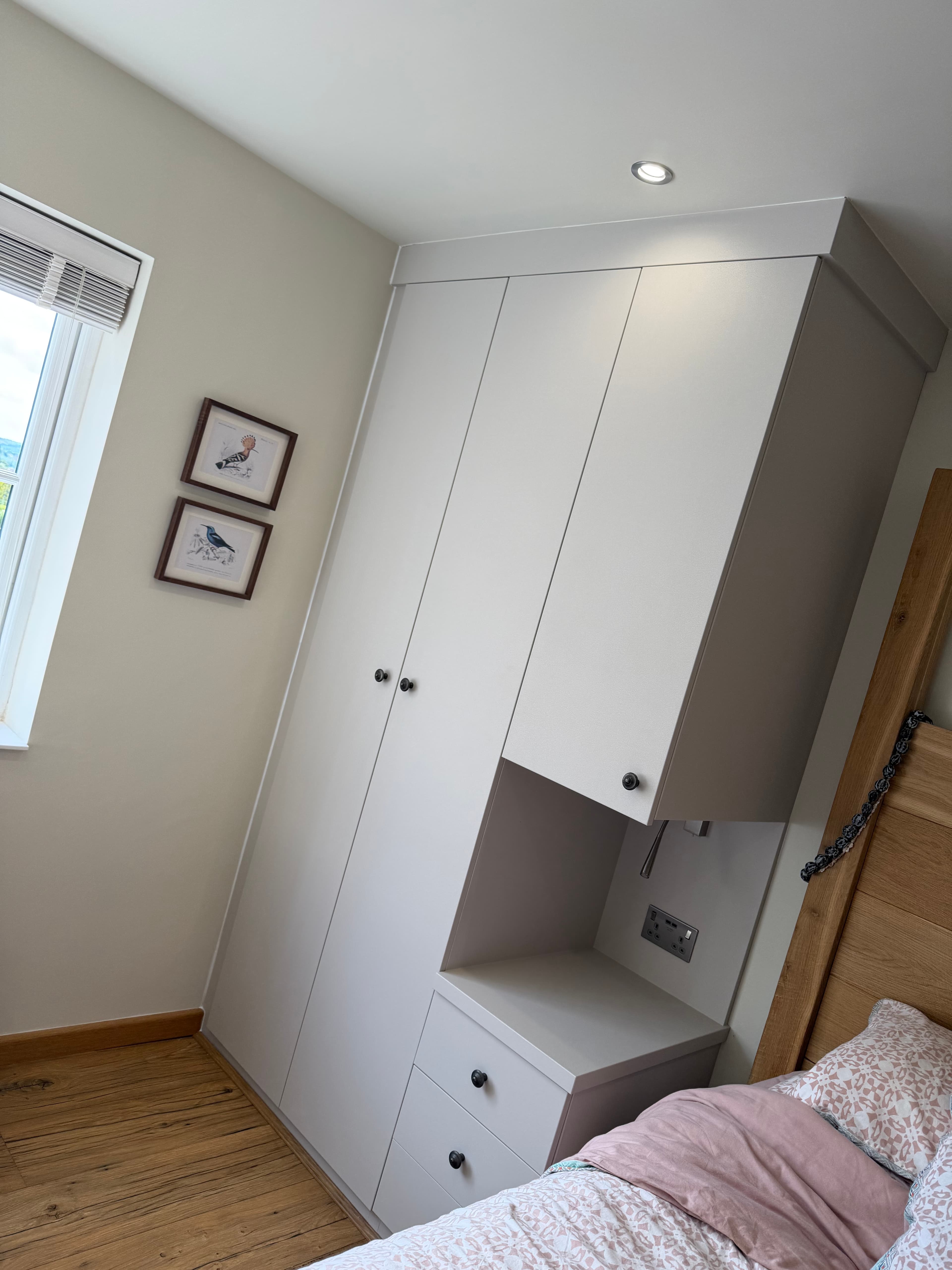 Built-in wardrobe Chesterfield — full bedroom storage wall after