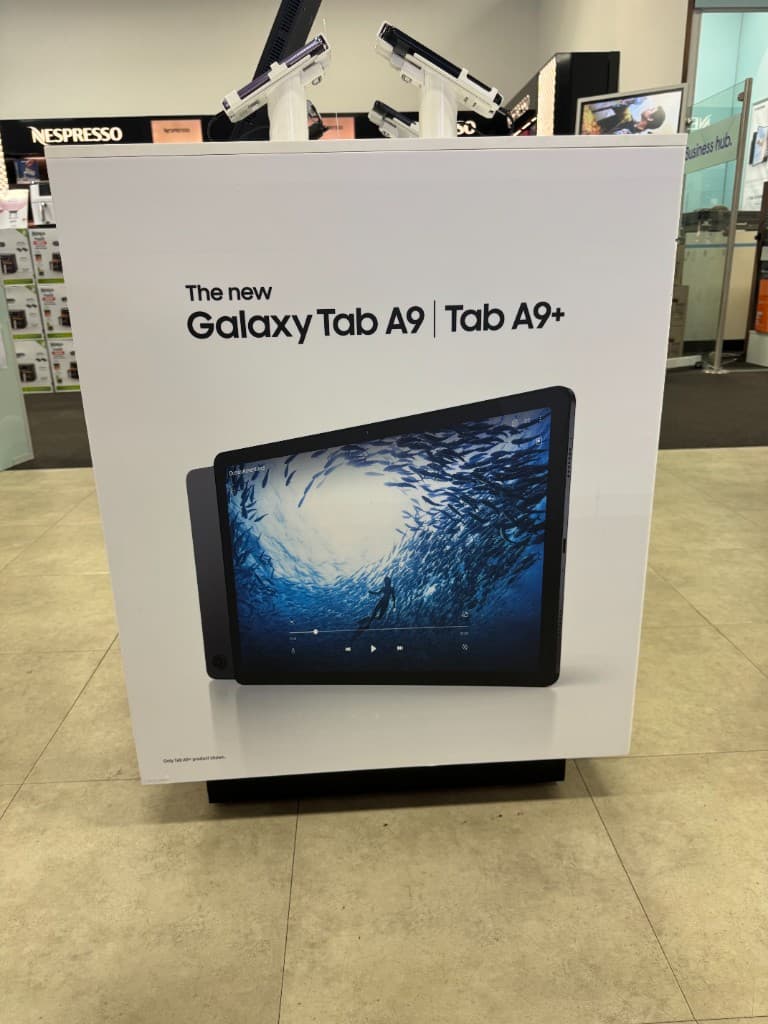 Branded tech POS island similar to Chesterfield and East Midlands installs.